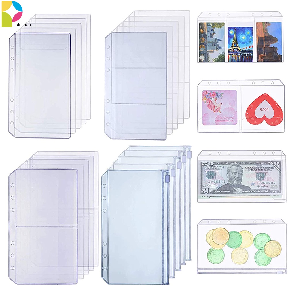 PLRBOK A4 Clear 10 Pack Photo Album Refill Pages Protector 4 Holes Mu