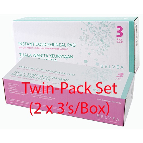 BELVEA INSTANT COLD PERINAL PADS, Twin-Pack Offer (Total: 6 pads
