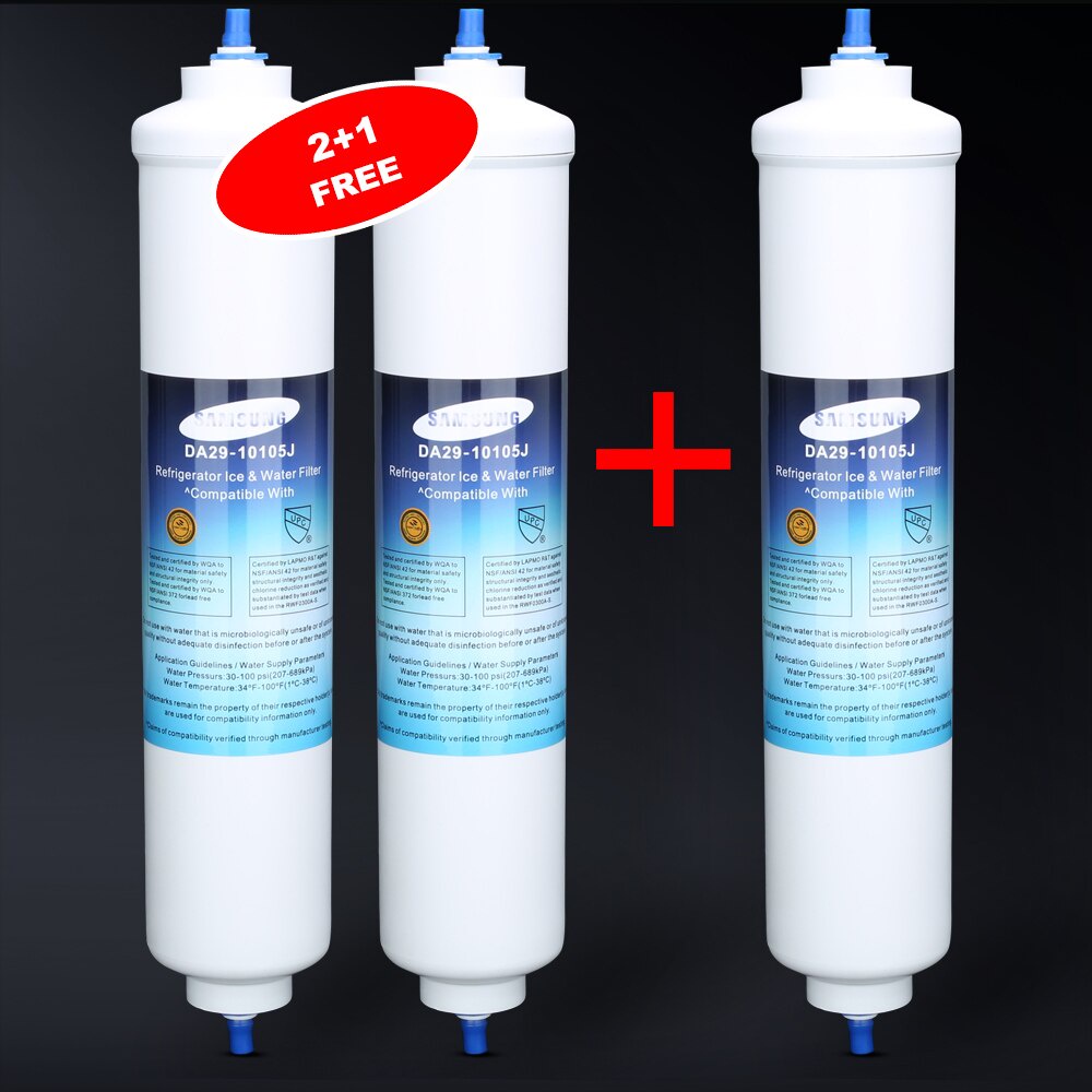 Water Filter Replacement for Samsung DA29-10105J, GE GXRTPR, GXRTDQ,  4378411RB, HAFEX/EXP, 3 pack