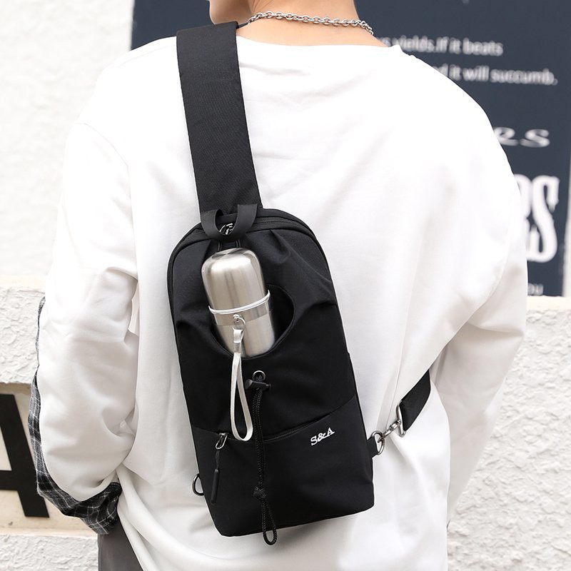 Mens sling bag best sale with water bottle holder