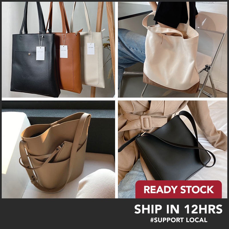 Leather bucket deals bag singapore