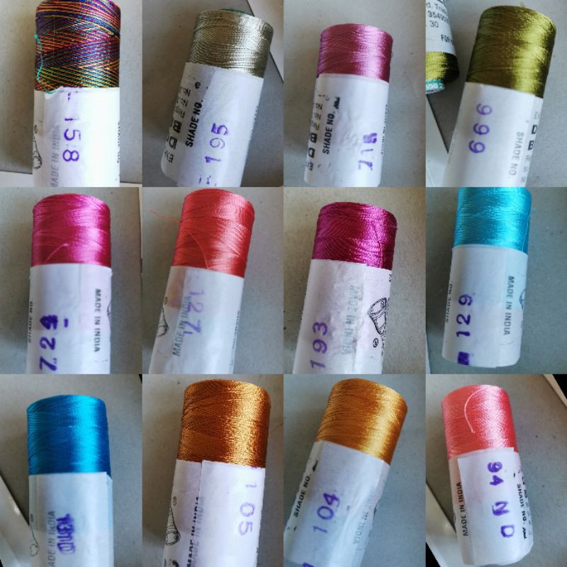 Double Bell Silk Thread for Embroidery - 1pc Color Shades No.1 - Aari &  Embroidery Materials Online shop