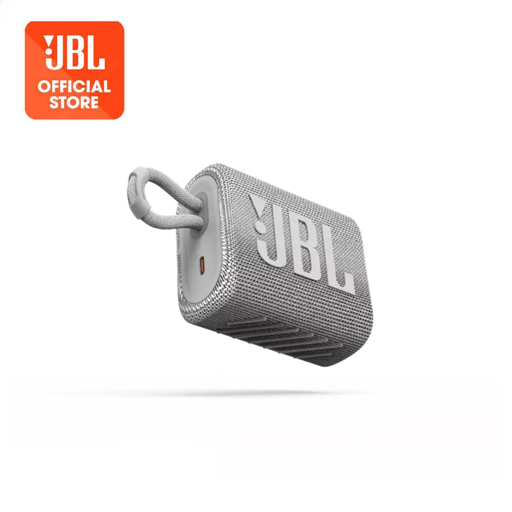 JBL Go 3 Portable Waterproof Wireless IP67 Dustproof Outdoor Bluetooth  Speaker (White) 