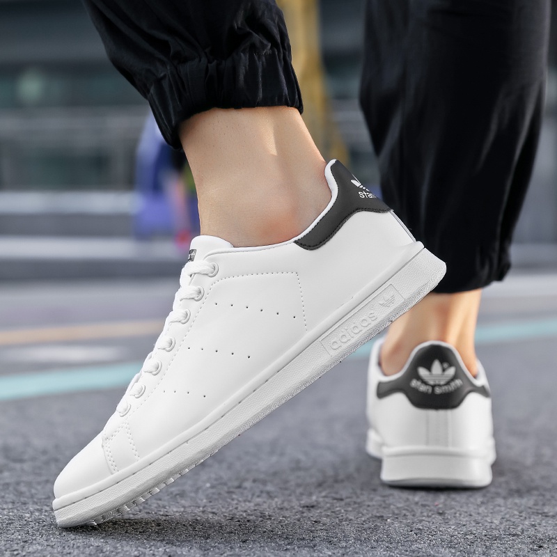 Couple Fashion Comfortable Leather White Shoes Breathable Sports