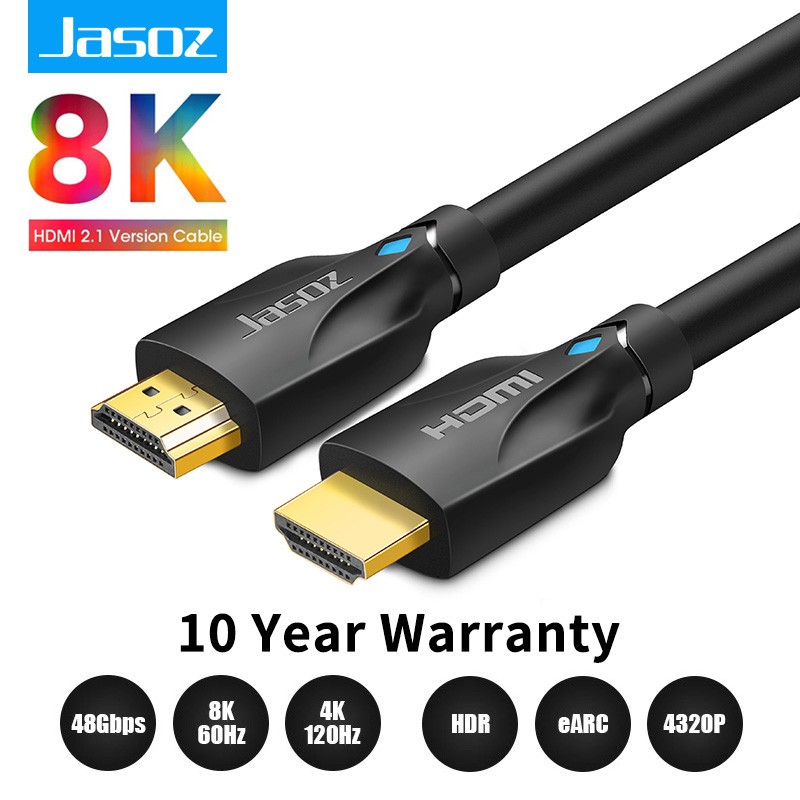 HDMI 2.1 Cable 8K 60Hz 4K 120Hz 48Gbps ARC HDR Video Cord for PS4