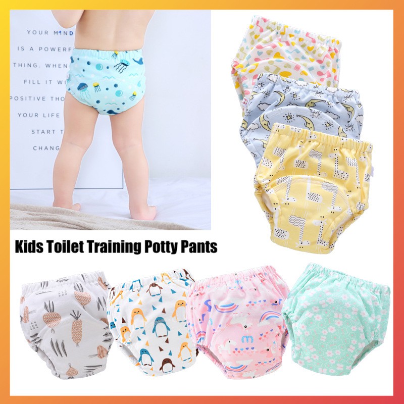 New 4-layer gauze cotton Toddler Potty training pants Cotton Training  Underwearbaby washable diaper learning children