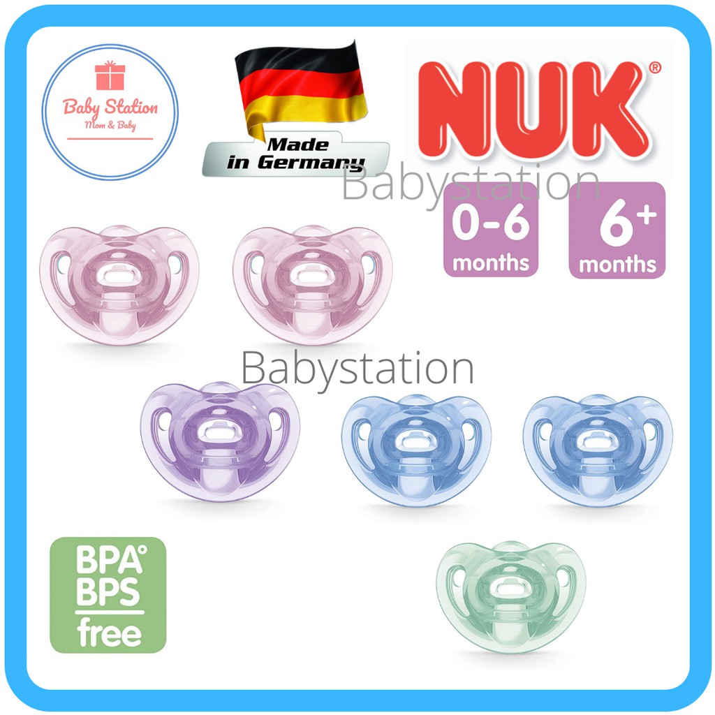 Nuk Sensitive Orthodontic Pacifiers 3-Pack Size 0-6 Months