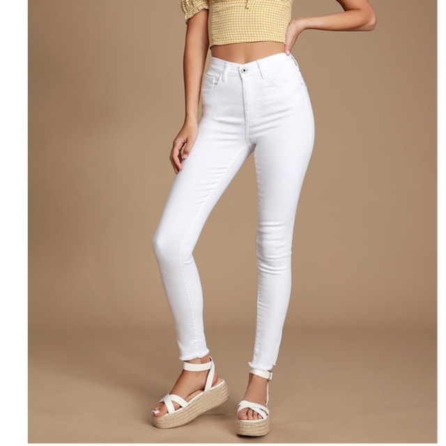 High rise white on sale jeggings