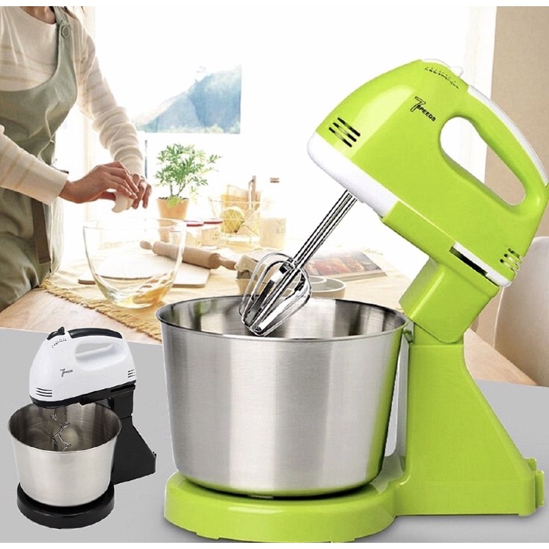 7 Speed Electric Beater Dough Cakes Bread Egg Stand Mixer Hand