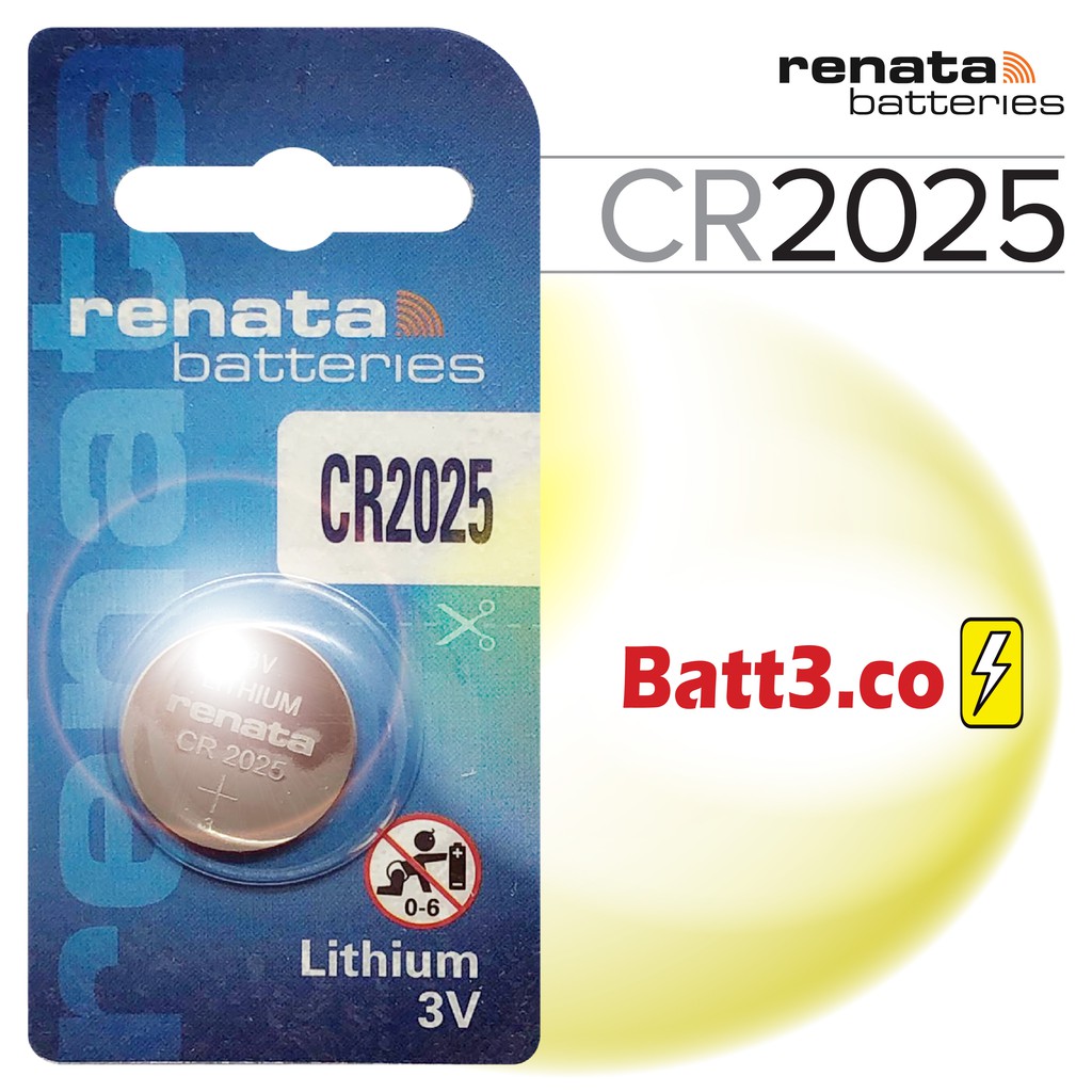 Renata CR2025 Watch Battery 3V Lithium Swiss Made Cell