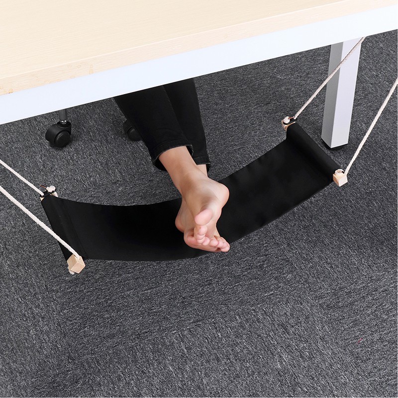 Canvas Foot Rest Hammock, Adjustable Mini Foot Rest Stand Under