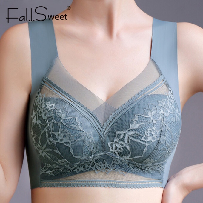 FallSweet Sexy Wireless Bras for Women Ultra Thin Lace Bralette