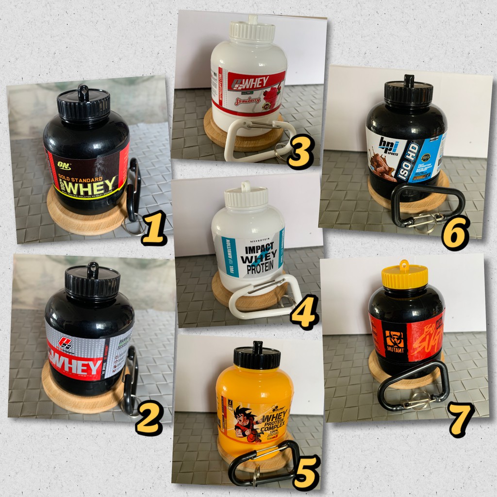 SG Based] Mini portable gym protein / pre workout powder container