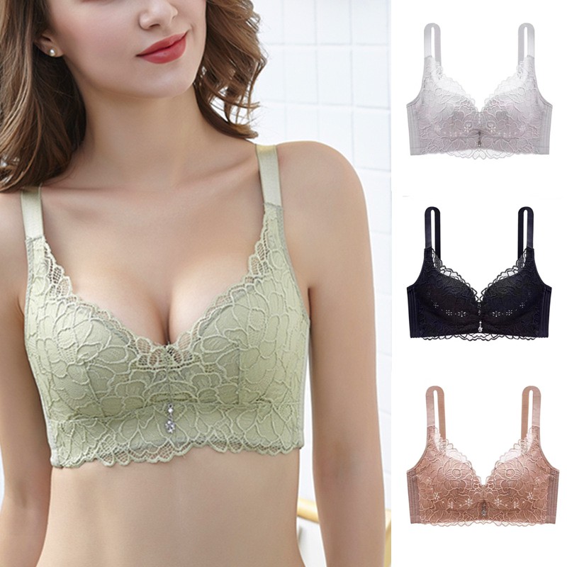 Plus Size 32-38AB 34-38C Fashion Stripe Sexy Pull Rope Women's Super Push  Up Bra Seamless Brassieres Ladies Wire Free Underwear