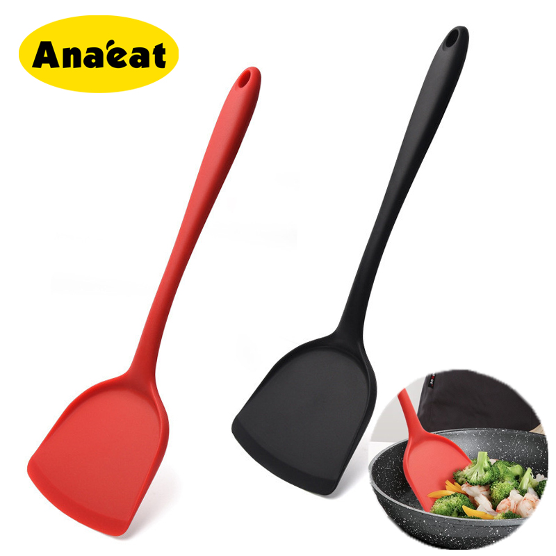 1pc Random Silicone Kitchen Ware Cooking Utensil Spatula Beef Meat Egg  Kitchen Scraper Wide Pizza Cooking Tool Shovel Non-stick Spatula