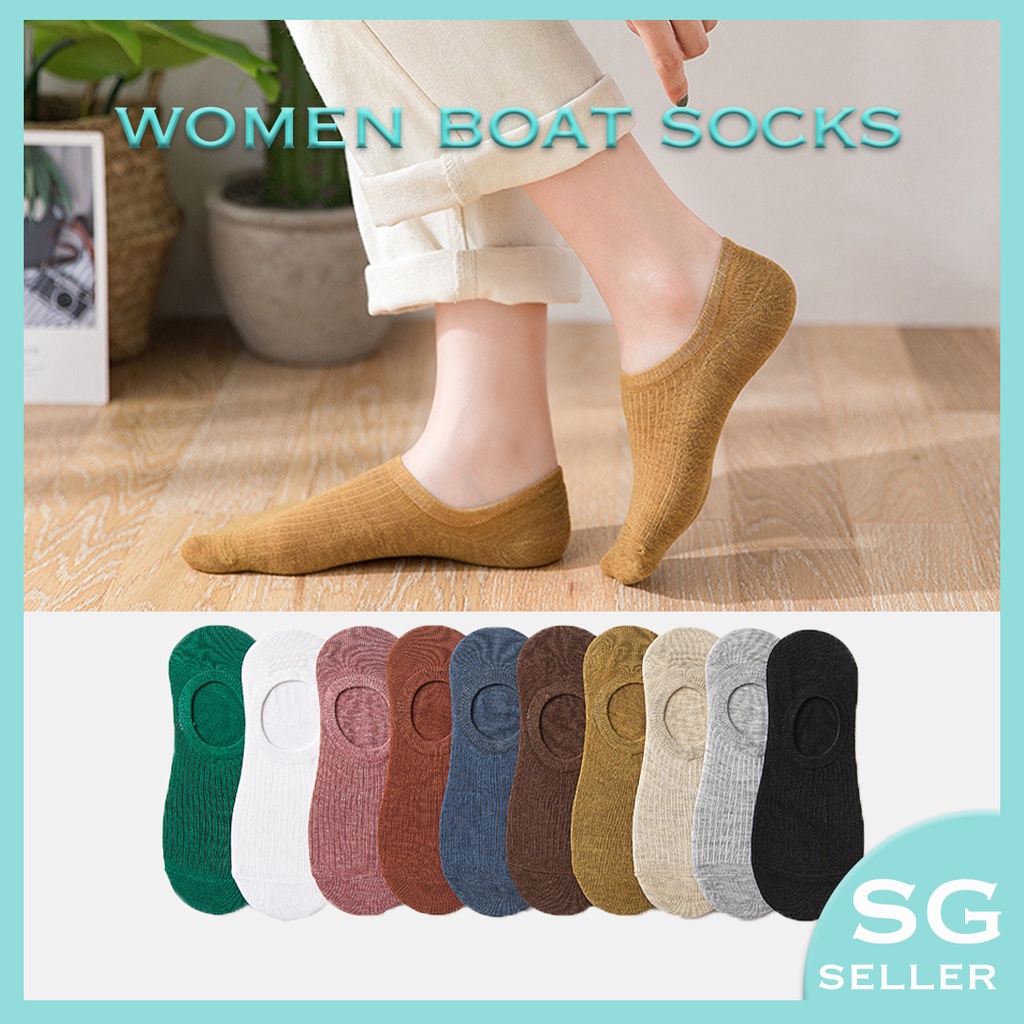 6 Pairs Men Women No Show Socks Non Slip Grip Cotton Ankle Low Cut