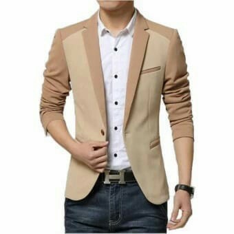 Spring hue Men' s Blazer Suits Casual Slim Fit Formal One Button