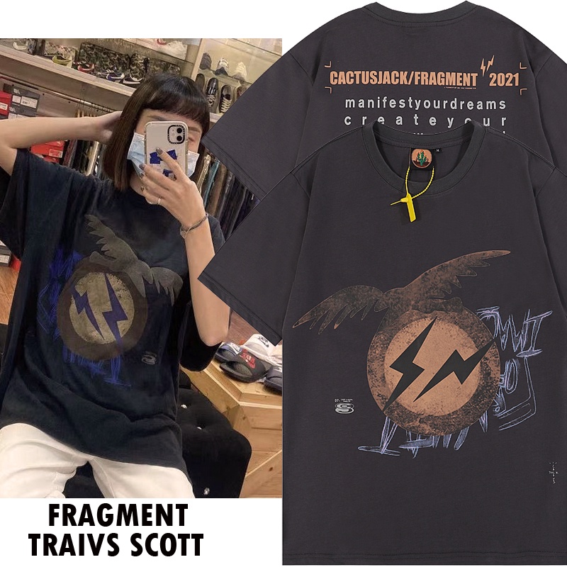 Travis Scott Cactus Jack FRAGMENT CREATE TEE TS Lightning Eagle