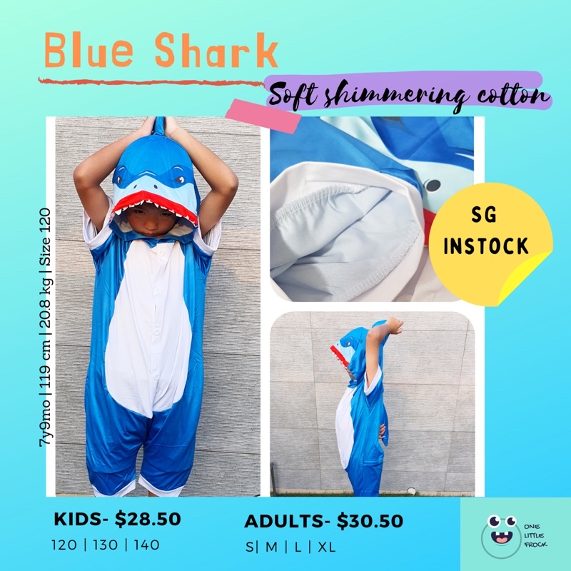 Baby shark onesie for hot sale adults