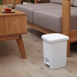 Stefanplast - Elegance Bathroom Dustbin 6L, HIGH QUALITY Trash Bin, Wicker Finishing