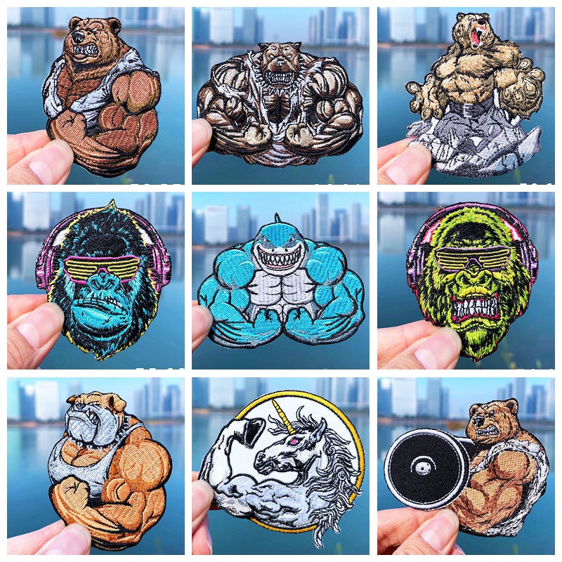 Shop Online for Anime Iron-on Patches for Clothing - Large Stripe Sewing  Stickers T-shirt Applique with Van Gogh Embroidery - Clothes Badges