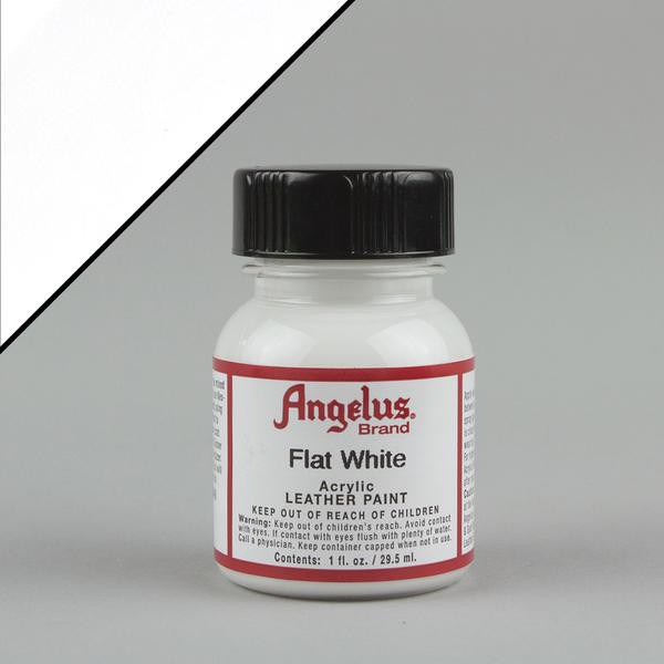 Angelus Acrylic Leather Paint - Flat White, 4 oz