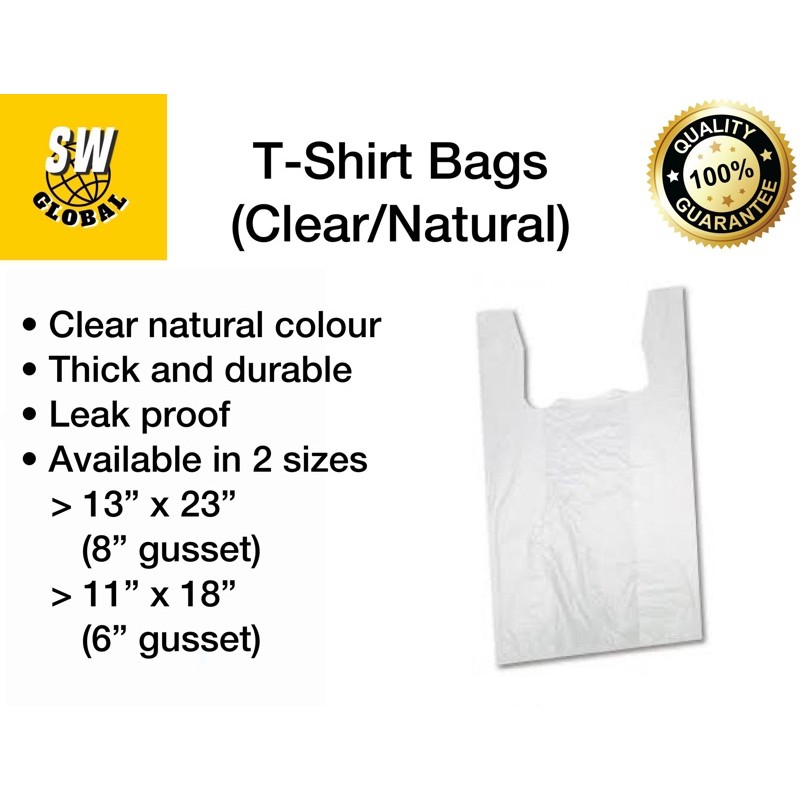 Clear plastic t on sale shirt bags