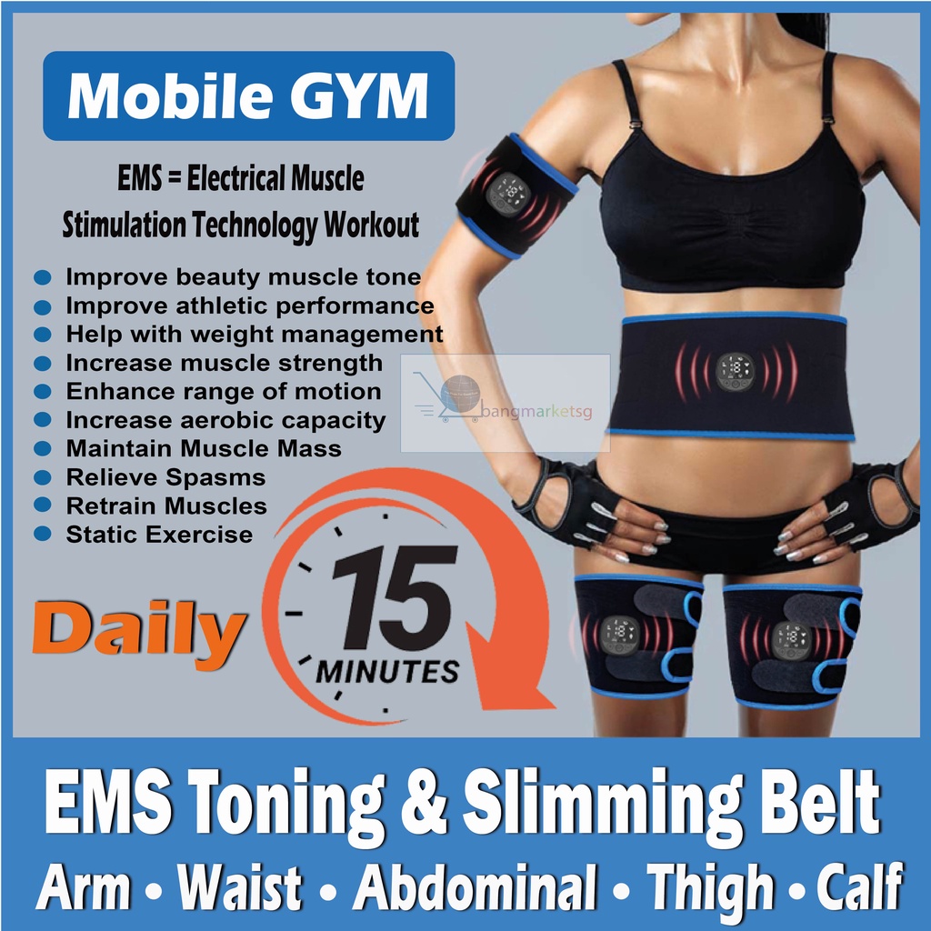 EMS slimming toning belt Arm Leg workout fitness Trainer