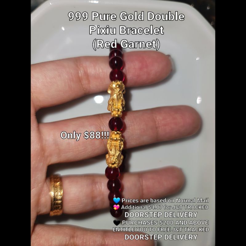 Pure gold hot sale pixiu bracelet