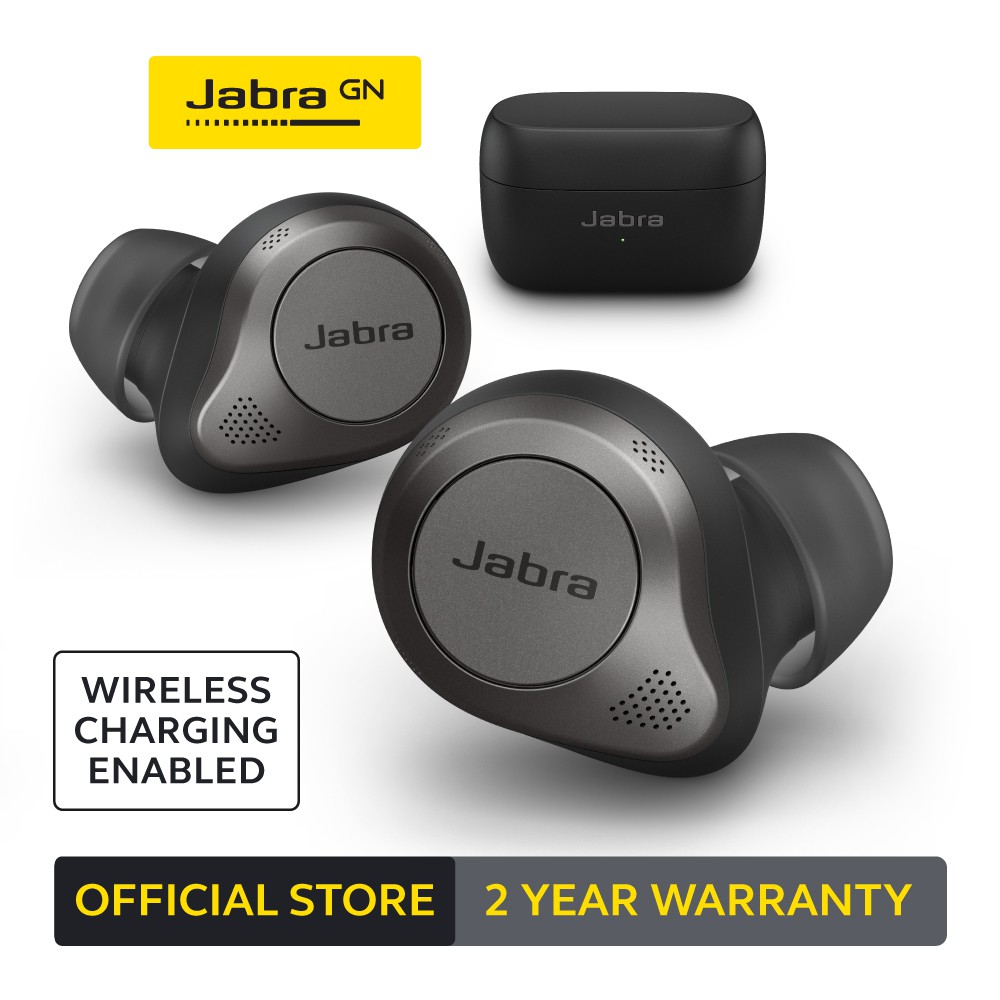 Jabra Elite 85t - True wireless earphones with mic - in-ear - Bluetooth -  active noise canceling - noise isolating - titanium black