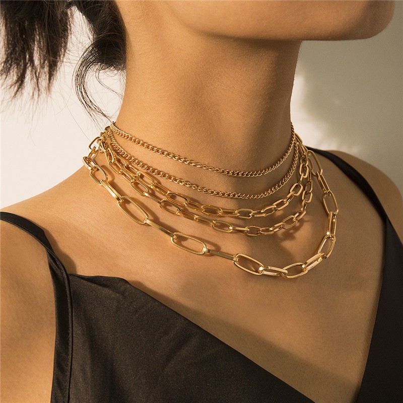 Chunky chain hot sale choker necklace