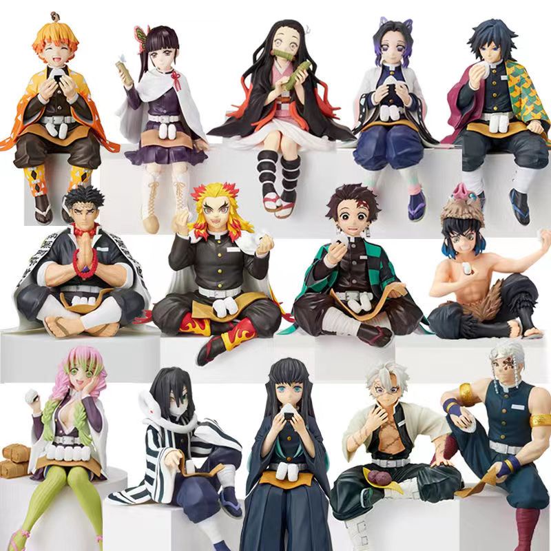  Rengoku Figure Eating Rice Balls Sitting Pose Demon Action  Figures Anime Devil Slayer Desktop Decor Collection Toy Birthday Gift for  Fans : Toys & Games