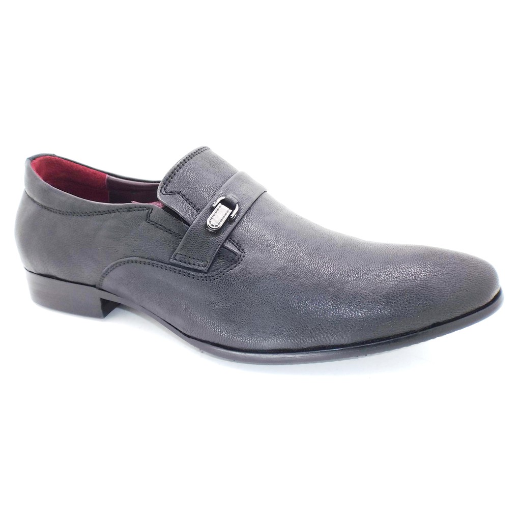 Mens grey sale leather shoes