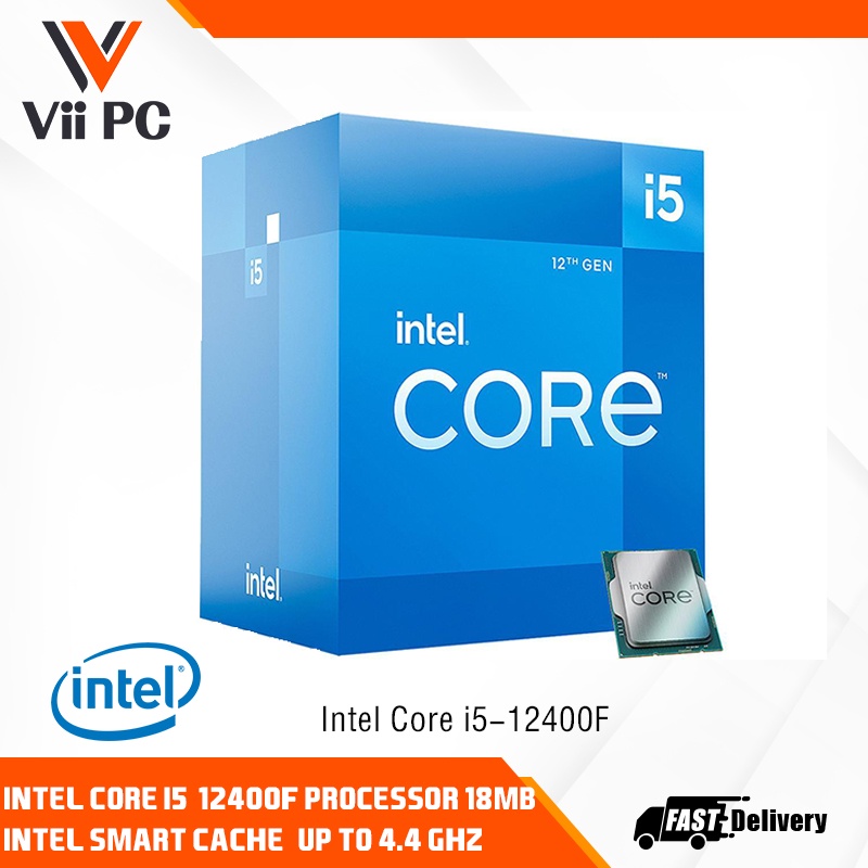 12th Gen Intel Core i5-12400F LGA 1700 CPU Alder Lake 6-Core 2.5 GHz 65W