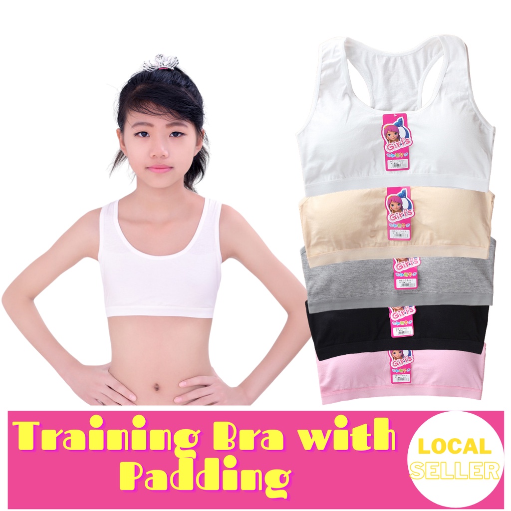 Teenage Girl training bra with padding cotton girl training bra