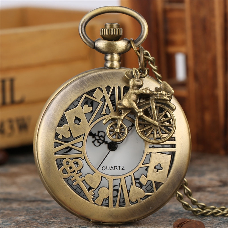 Alice in wonderland pocket watch necklace sale