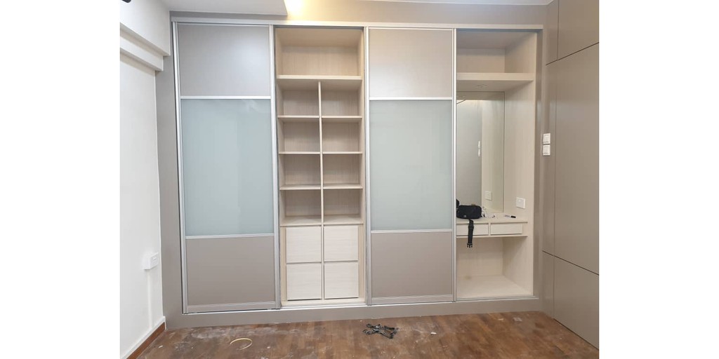 Built-in Study Table and Over Hung Cabinet - LA MAISON CARPENTRY