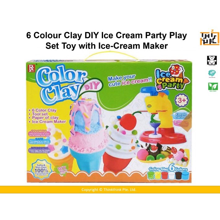 Clay ice cream store set