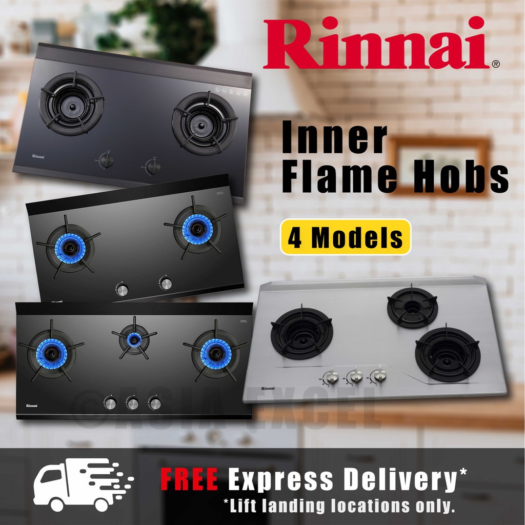 RINNAI 2/3 BURNER INNER FLAME GLASS/STAINLESS STEEL GAS HOB  [RB-2GI/RB-3SI/RB-2CGN/RB-3CGN] - MULTI MODELS | Shopee Singapore