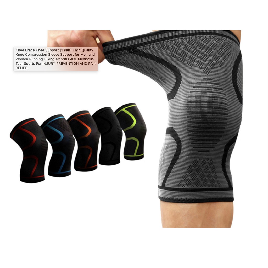 Knee Brace, Knee Compression Sleeve Support for Men and Women, Running,  Hiking, Arthritis, ACL, Meniscus Tear, Sports