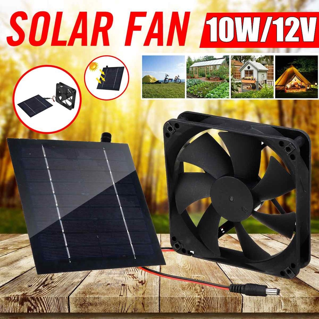 BAOBLAZE2] Solar Powered Attic Fan Air Ventilation Mounted Exhaust Vent Fan  USB Plus | Shopee Singapore