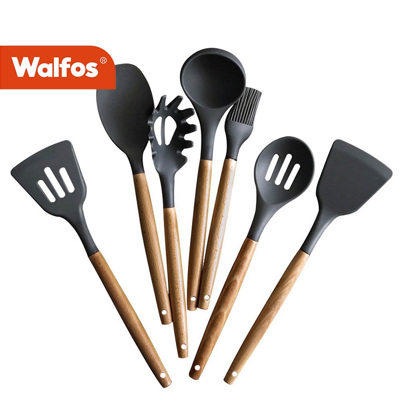 36pcs Set,36pcs Silicone Kitchen Cooking Utensils, Heat-Resistant Cooking  Utensils Set Of Wooden Handles, Non-Stick Kitchen Gadgets, Including  Scraper