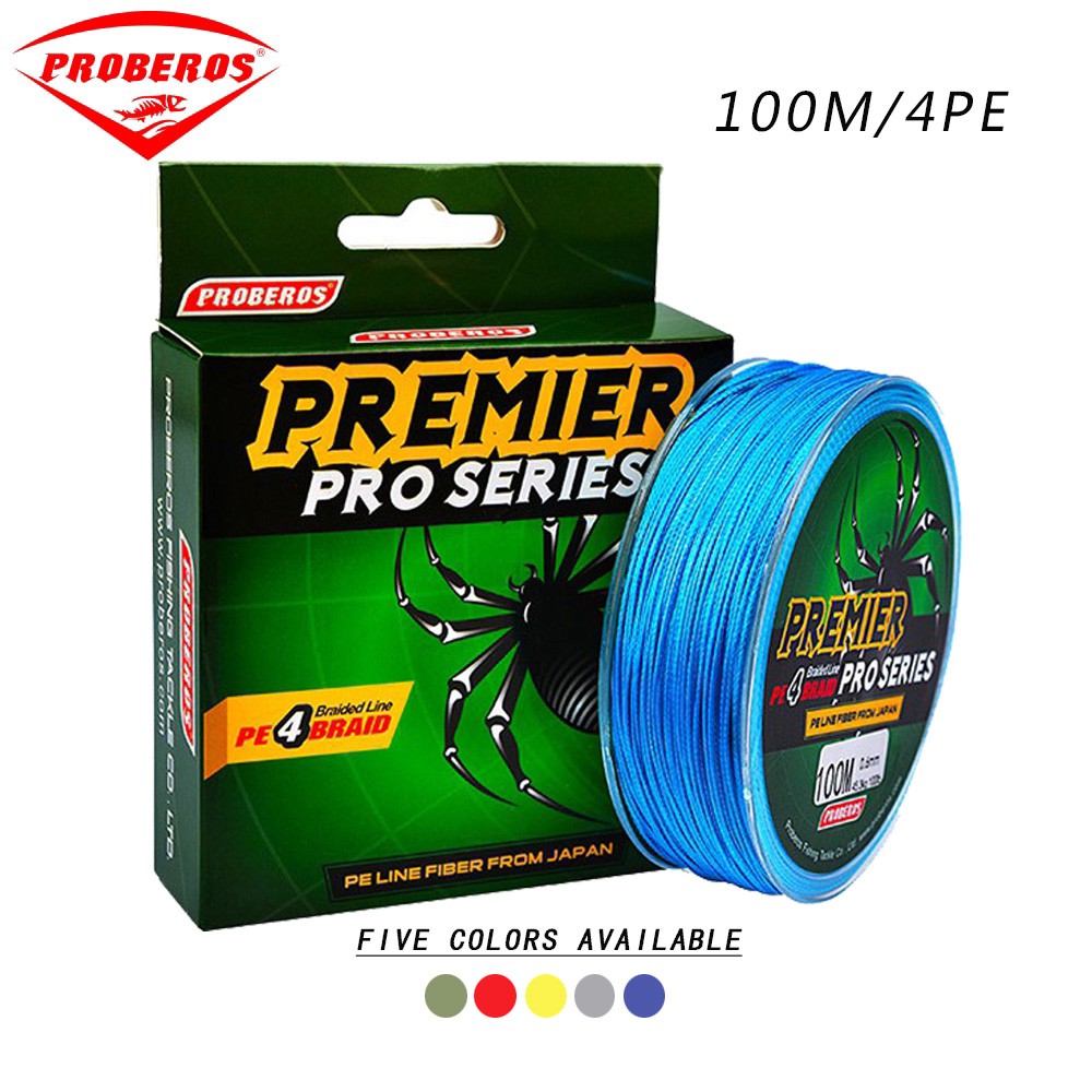 Proberos Braided Fishing Line 100m x4 Stand Pe Lines 6lb to 50lb