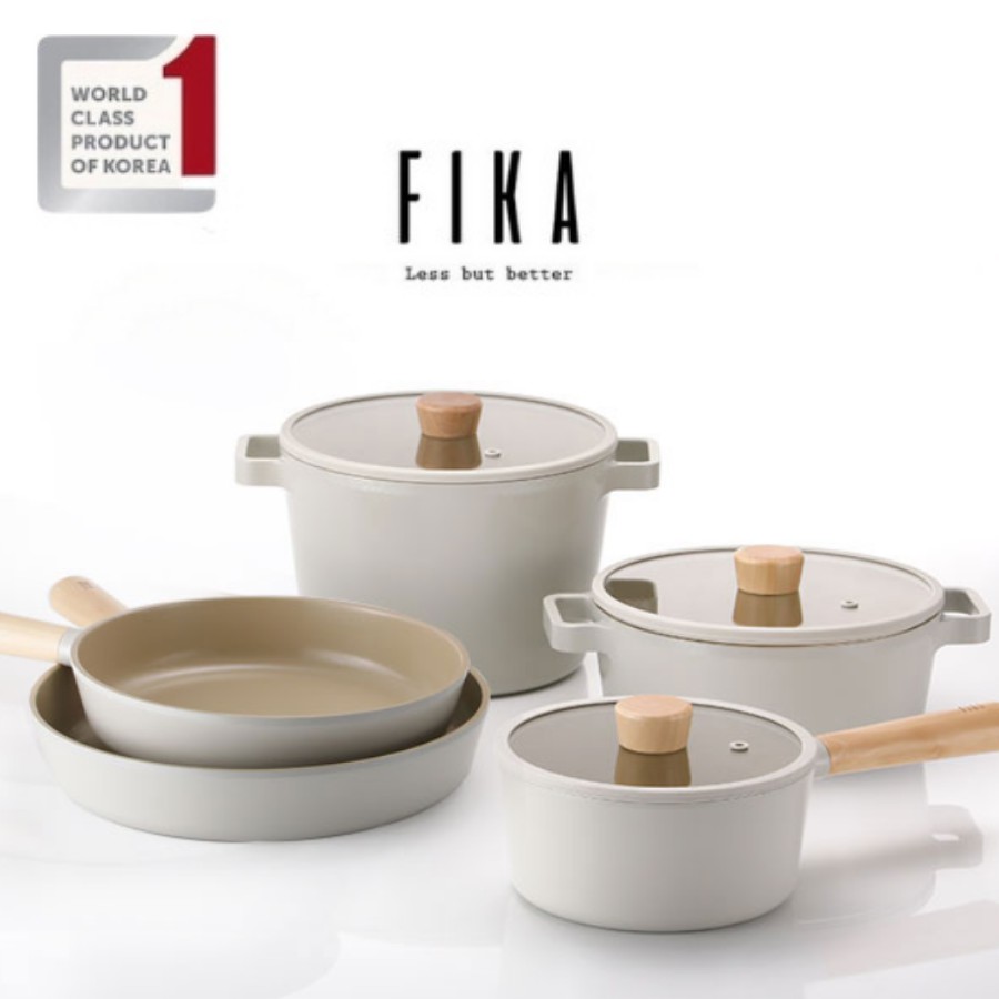 NEOFLAM FIKA 4.9 QT Pasta Deep Stockpot with Strainer Insert, Made in Korea