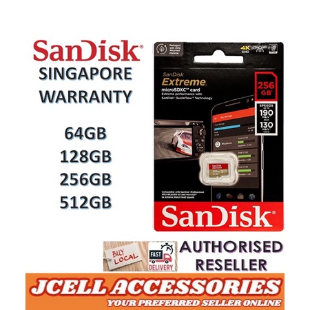 SanDisk MicroSD Extreme UHS-I C10 V30 Memory Card