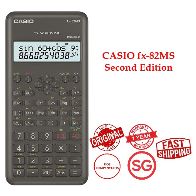 Casio fx hotsell 82ms second edition