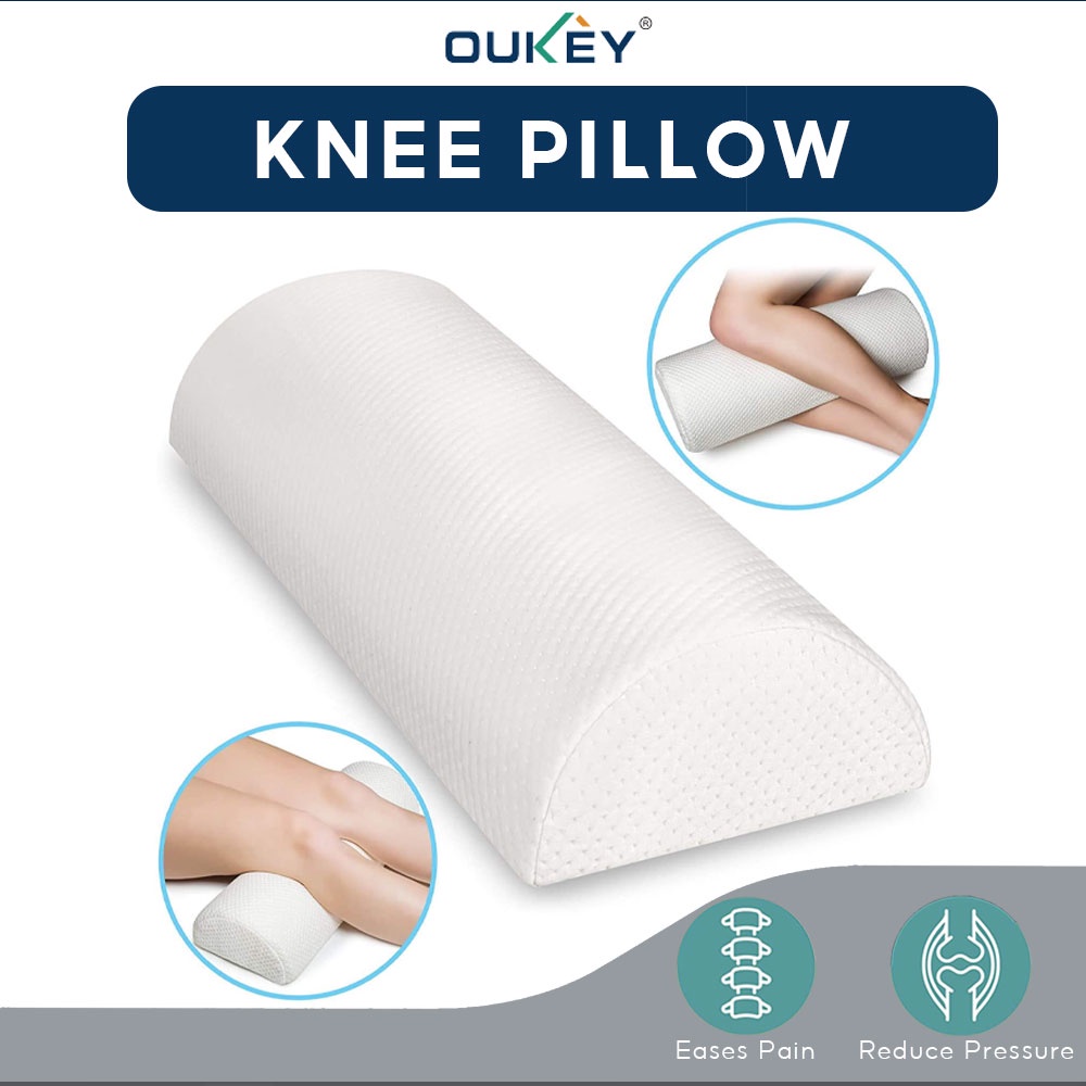 Half moon knee outlet pillow