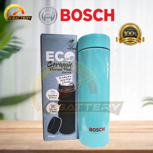 Ceramic Thermal Flask Ecofriendly Bottle Pink Turquoise ECOFRIEND BOSCH 370ML