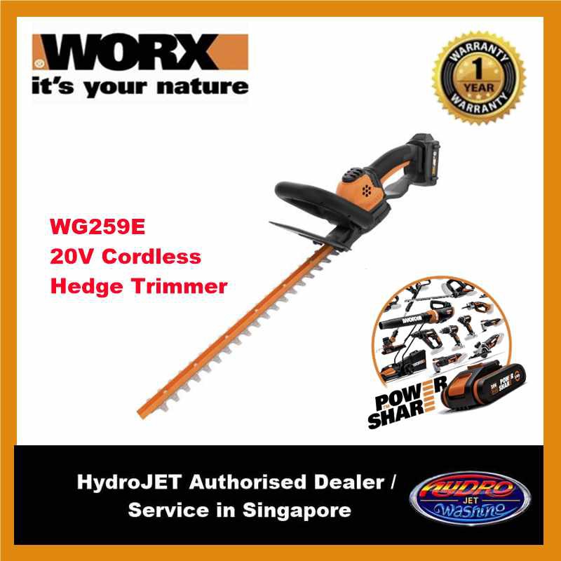 Worx WG259E 20V Cordless Hedge Trimmer Cutter Shopee Singapore