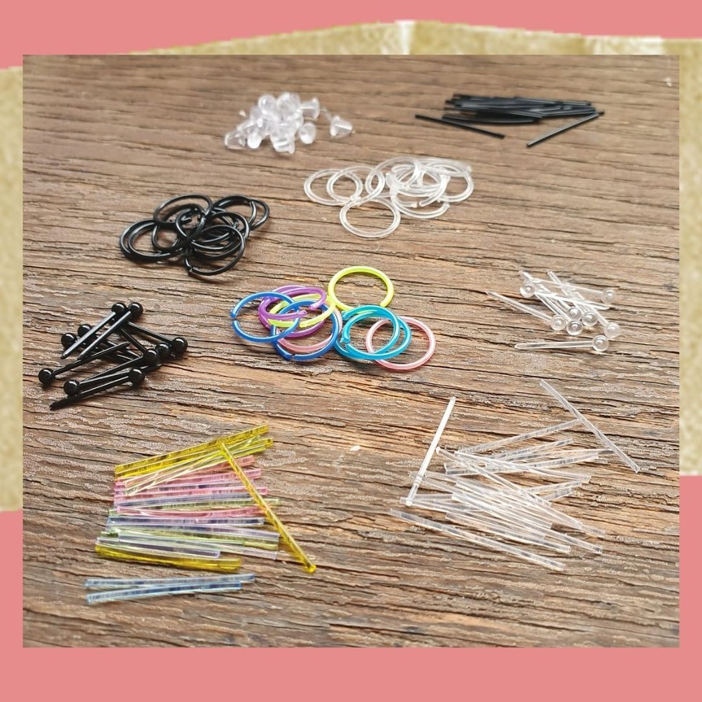 Plastic stick sale earrings